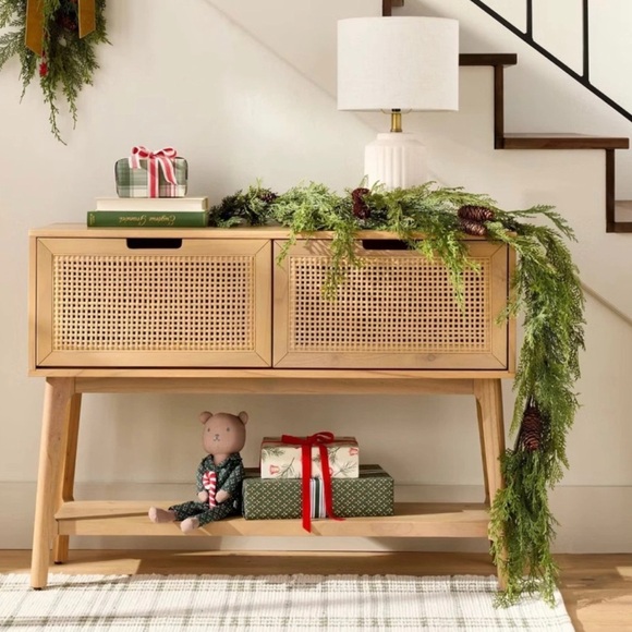 Hearth & Hand with Magnolia 11’ Cedar with Pinecones Artificial Garland - Picture 2 of 5